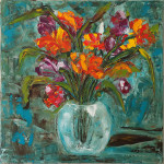 Картина маслом на холсте. Цветы в вазе. Частная коллекция (Беларусь)